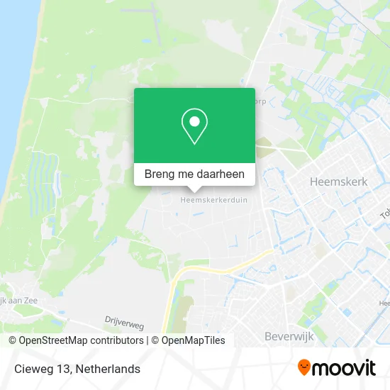 Cieweg 13 kaart
