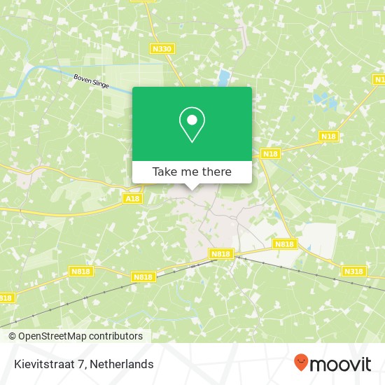 Kievitstraat 7, 7051 XW Varsseveld kaart