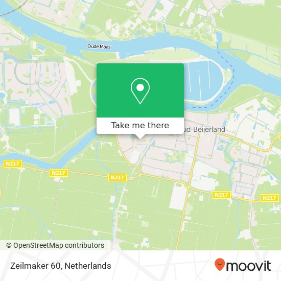 Zeilmaker 60, 3262 DK Oud-Beijerland kaart