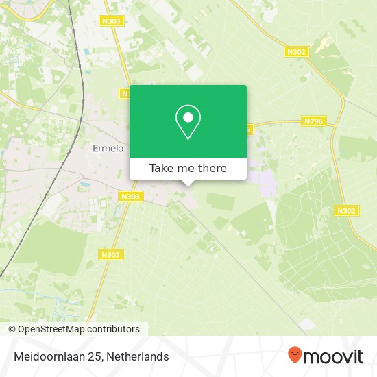 Meidoornlaan 25, 3852 GV Ermelo kaart