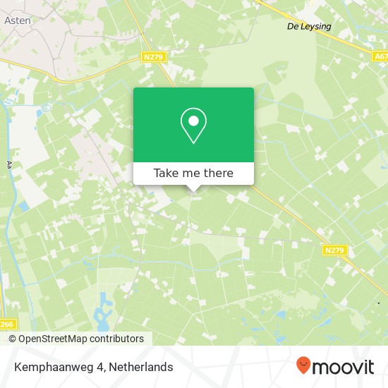 Kemphaanweg 4, 5725 RE Heusden kaart