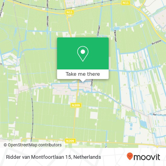 Ridder van Montfoortlaan 15, 2391 BW Hazerswoude-Dorp kaart