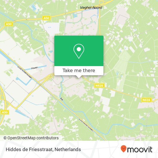 Hiddes de Friesstraat, Hiddes de Friesstraat, 5463 Veghel, Nederland kaart