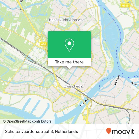 Schuitenvaardersstraat 3, 3331 GW Zwijndrecht kaart