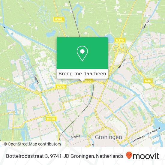 Bottelroosstraat 3, 9741 JD Groningen kaart