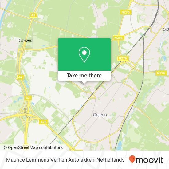 Maurice Lemmens Verf en Autolakken, Heidestraat kaart