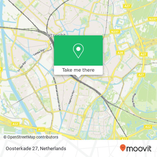 Oosterkade 27, 3582 AV Utrecht kaart