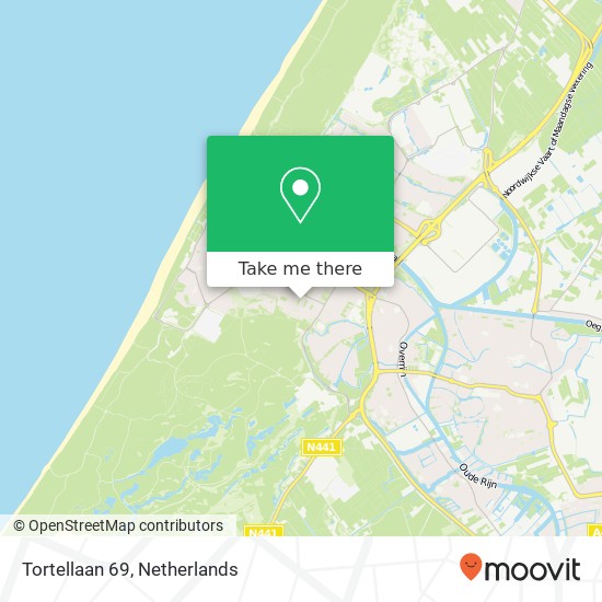 Tortellaan 69, 2224 HV Katwijk aan Zee kaart