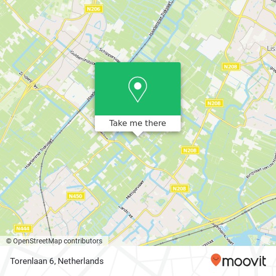 Torenlaan 6, 2215 RW Voorhout kaart