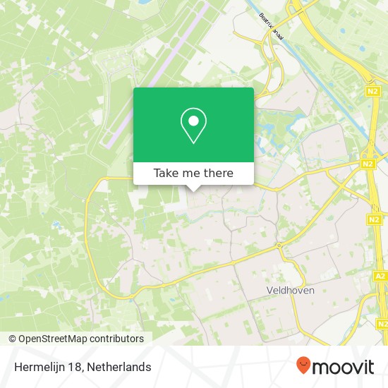 Hermelijn 18, 5508 MH Veldhoven kaart