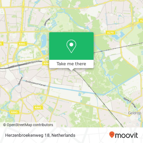 Herzenbroekenweg 18, 5642 NN Eindhoven kaart