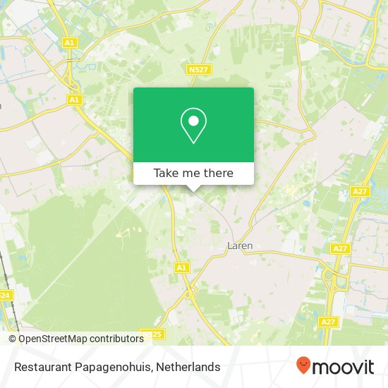 Restaurant Papagenohuis, Naarderstraat 77 kaart
