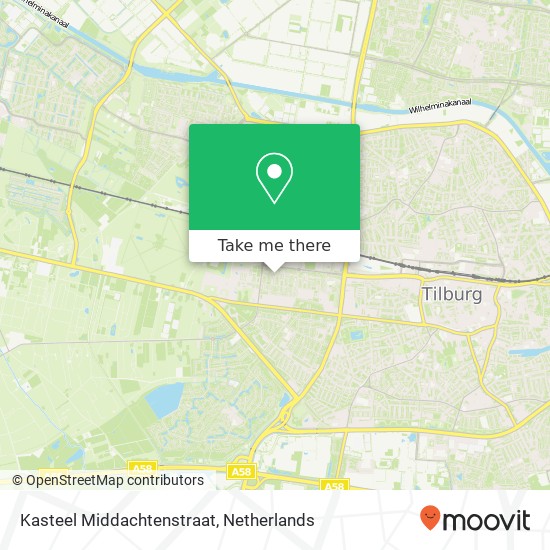 Kasteel Middachtenstraat, 5037 Tilburg kaart
