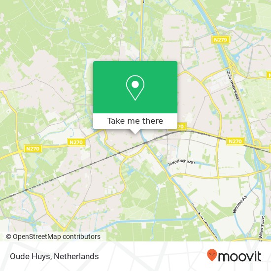 Oude Huys, 5707 Helmond kaart
