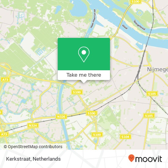 Kerkstraat, 6543 KV Nijmegen kaart