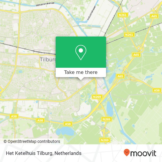 Het Ketelhuis Tilburg kaart