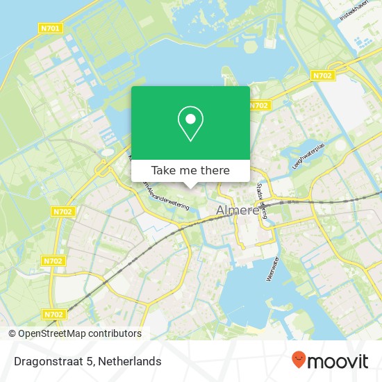 Dragonstraat 5, 1314 JC Almere-Stad kaart