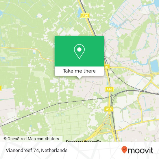 Vianendreef 74, 4841 LG Prinsenbeek kaart