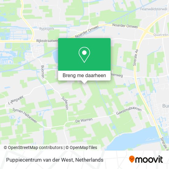 Puppiecentrum van der West kaart