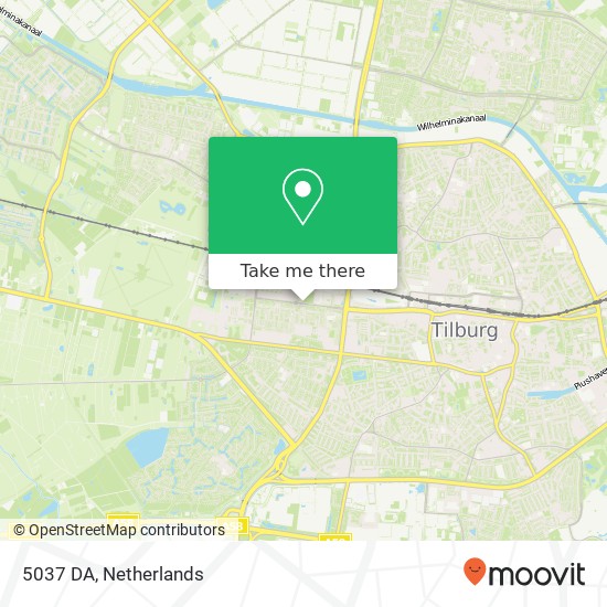 5037 DA, 5037 DA Tilburg, Nederland kaart