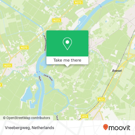 Vreebergweg, 5954 Beesel kaart