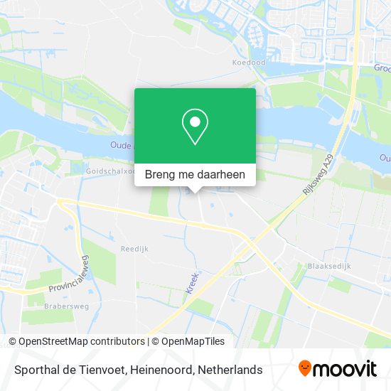 Sporthal de Tienvoet, Heinenoord kaart
