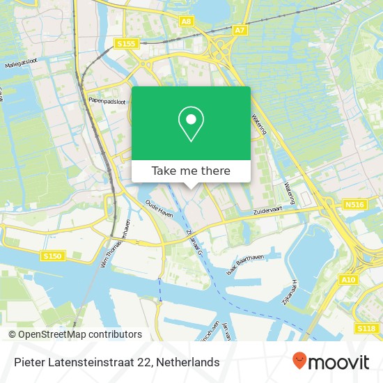 Pieter Latensteinstraat 22, Pieter Latensteinstraat 22, 1501 VG Zaandam, Nederland kaart