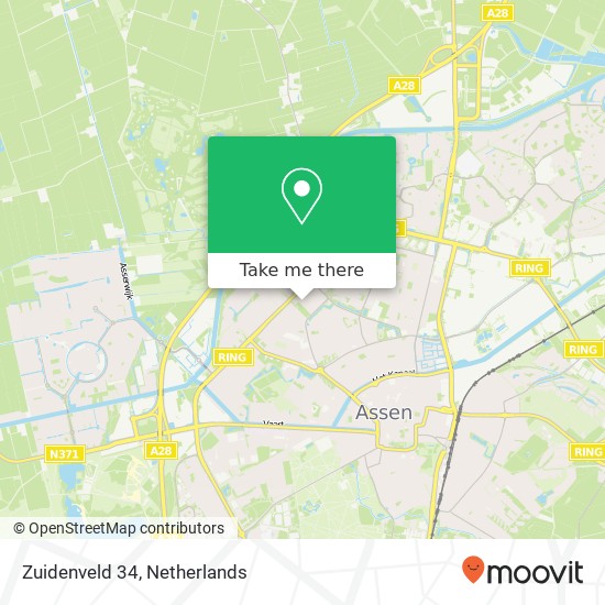 Zuidenveld 34, 9406 LL Assen kaart