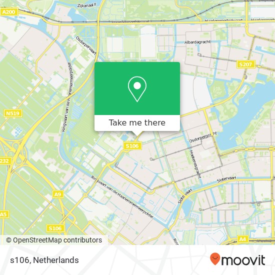 s106, 1069 Amsterdam kaart