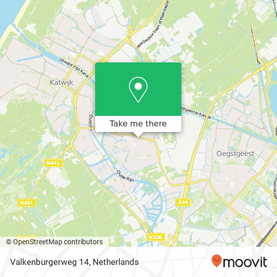Valkenburgerweg 14, 2231 AN Rijnsburg kaart