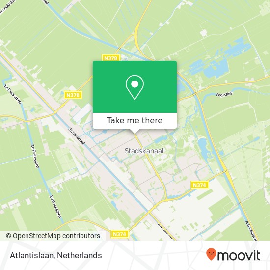 Atlantislaan, Atlantislaan, Stadskanaal, Nederland kaart