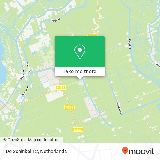 De Schinkel 12, 2435 WR Zevenhoven kaart