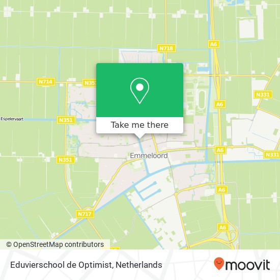 Eduvierschool de Optimist, Hoefbladstraat 1 kaart