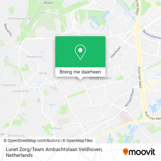 Lunet Zorg / Team Ambachtslaan Veldhoven kaart