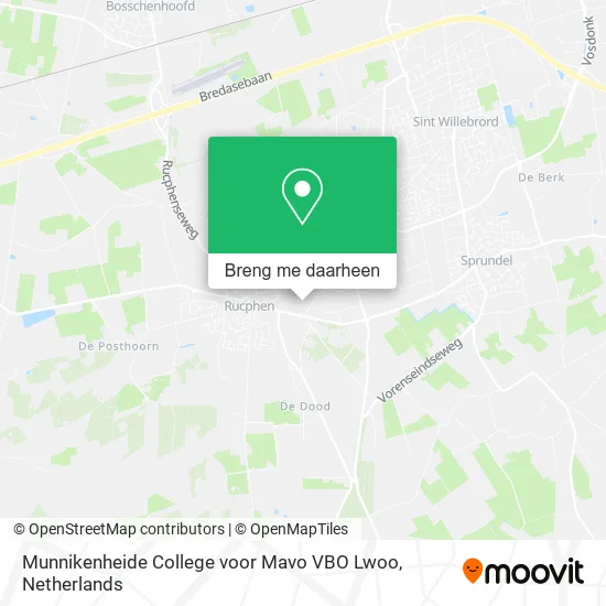 Munnikenheide College voor Mavo VBO Lwoo kaart