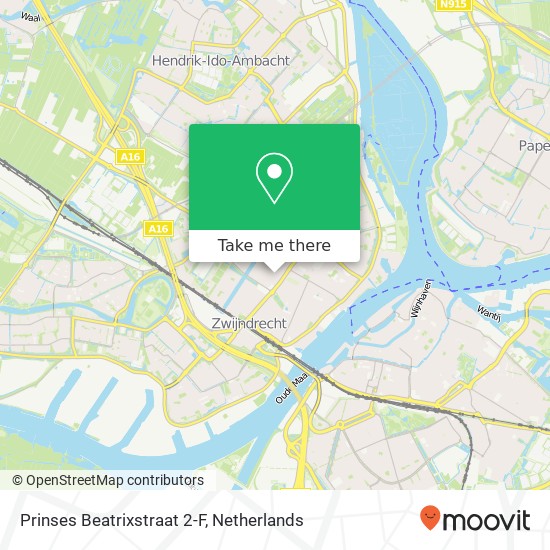 Prinses Beatrixstraat 2-F, Pr. Beatrixstraat 2-F, 3331 GP Zwijndrecht, Nederland kaart