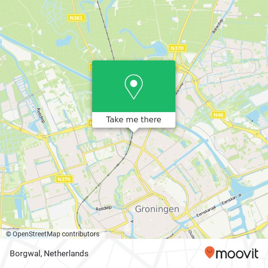 Borgwal, 9716 Groningen kaart