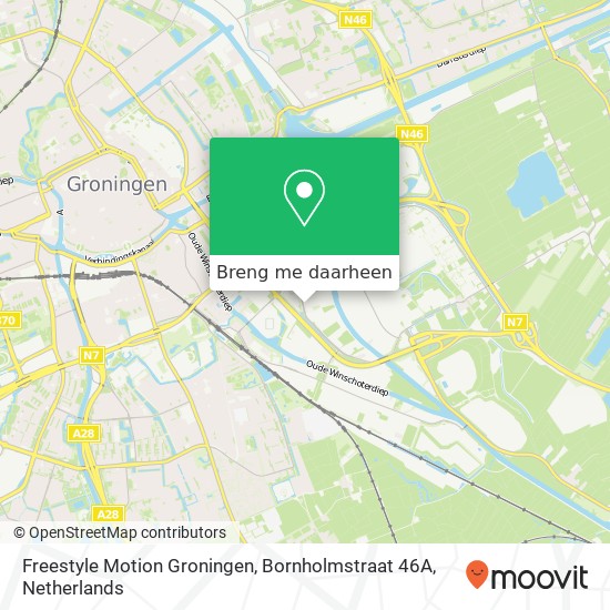 Freestyle Motion Groningen, Bornholmstraat 46A kaart