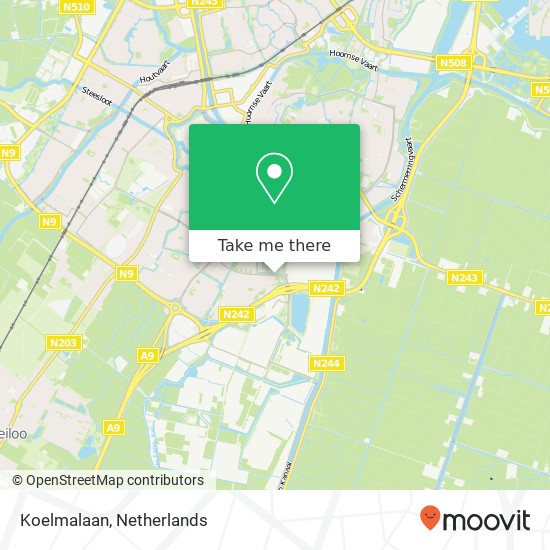 Koelmalaan, Koelmalaan, Alkmaar, Nederland kaart