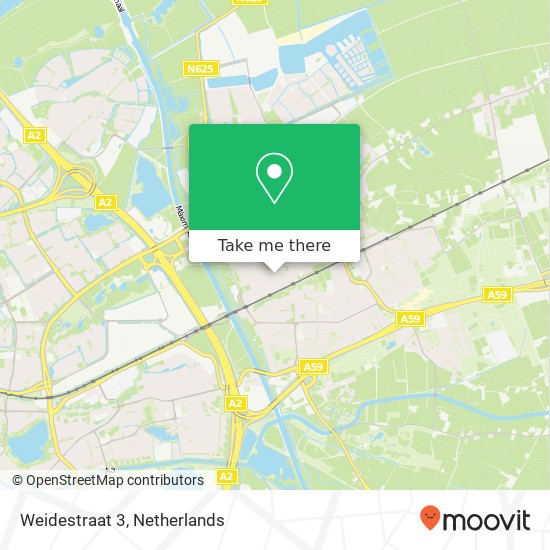 Weidestraat 3, 5241 CA Rosmalen kaart