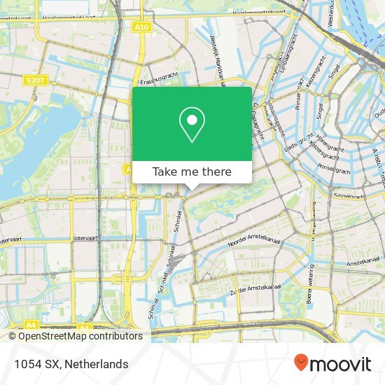 1054 SX, 1054 SX Amsterdam, Nederland kaart