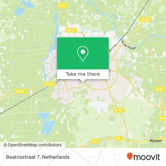 Beatrixstraat 7, 7462 GL Rijssen kaart