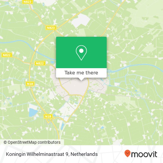 Koningin Wilhelminastraat 9, 7151 CN Eibergen kaart