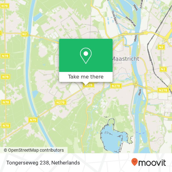 Tongerseweg 238, 6214 BE Maastricht kaart