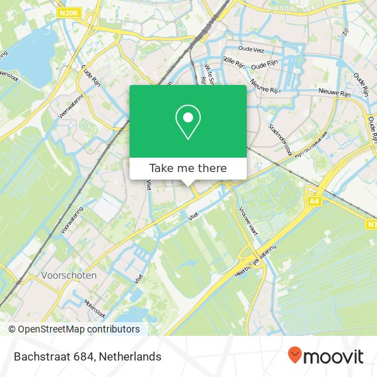 Bachstraat 684, Bachstraat 684, 2324 HG Leiden, Nederland kaart