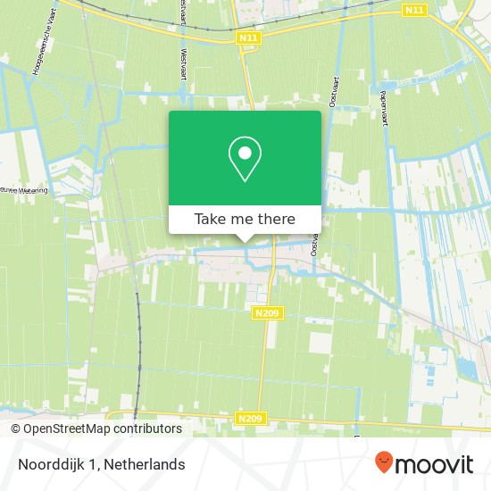 Noorddijk 1, 2391 CB Hazerswoude-Dorp kaart