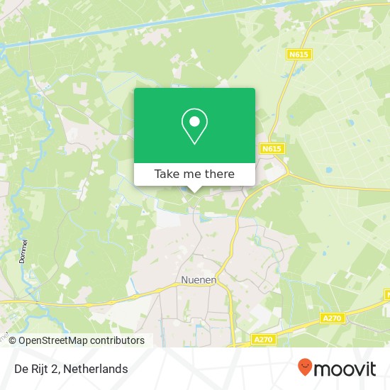 De Rijt 2, De Rijt 2, 5674 SR Nuenen, Nederland kaart