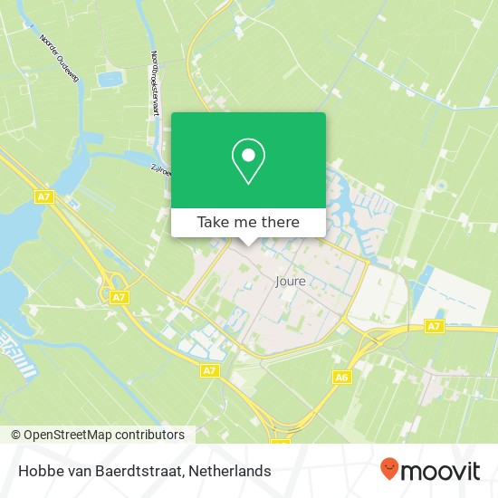 Hobbe van Baerdtstraat, 8501 AR Joure kaart