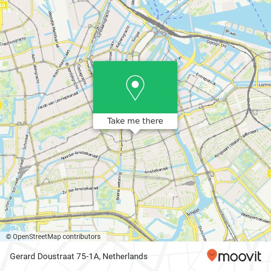 Gerard Doustraat 75-1A, Gerard Doustraat 75-1A, 1053 BE Amsterdam, Nederland kaart