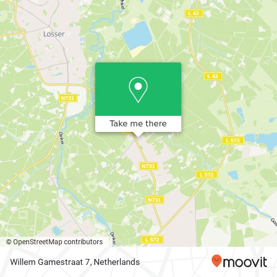 Willem Gamestraat 7, 7586 AP Overdinkel kaart